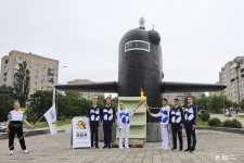 Факелоносцы из федерации бокса Приморского края